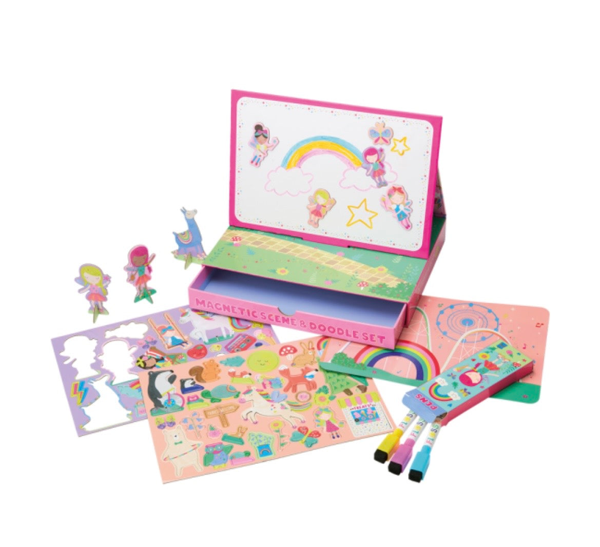 Escena Magnetica y juego de Garabatos- Hada Arcoiris