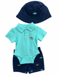 Conjunto dino short niño 3pz