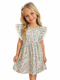 Vestido Flores Volantes