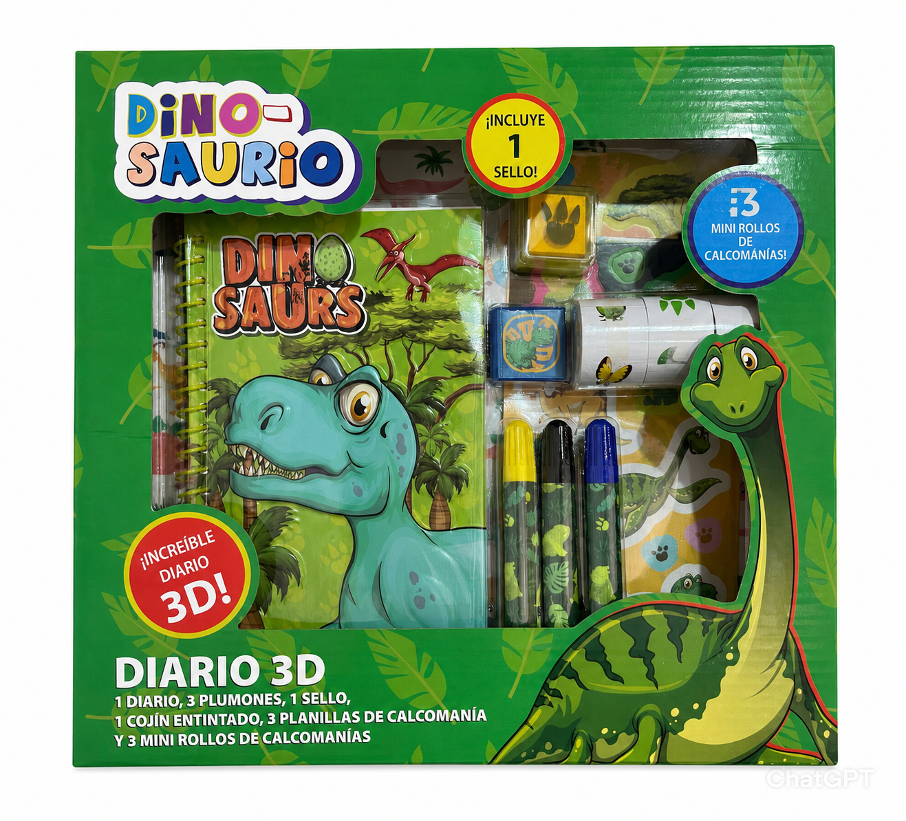 Diario dinosaurio 3D