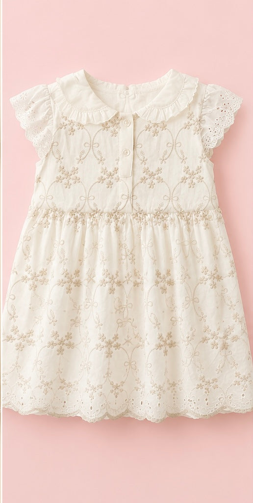 Vestido blanco flores niebla