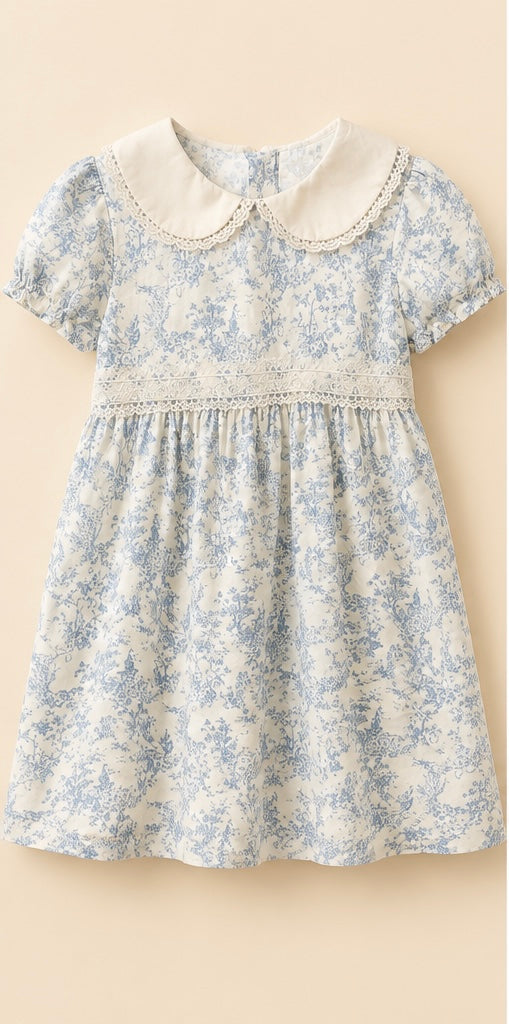 Vestido campo beige azul