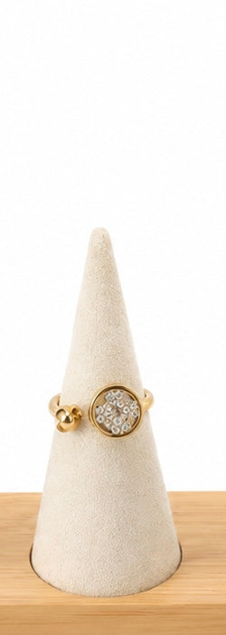Anillo doble Flor oro 10k ENTRE JOYAS
