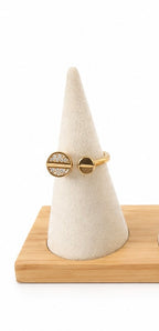 Anillo Doble Circulo Oro 10k ENTRE JOYAS