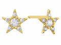 Broquel Estrella Pave oro 10k ENTRE JOYAS