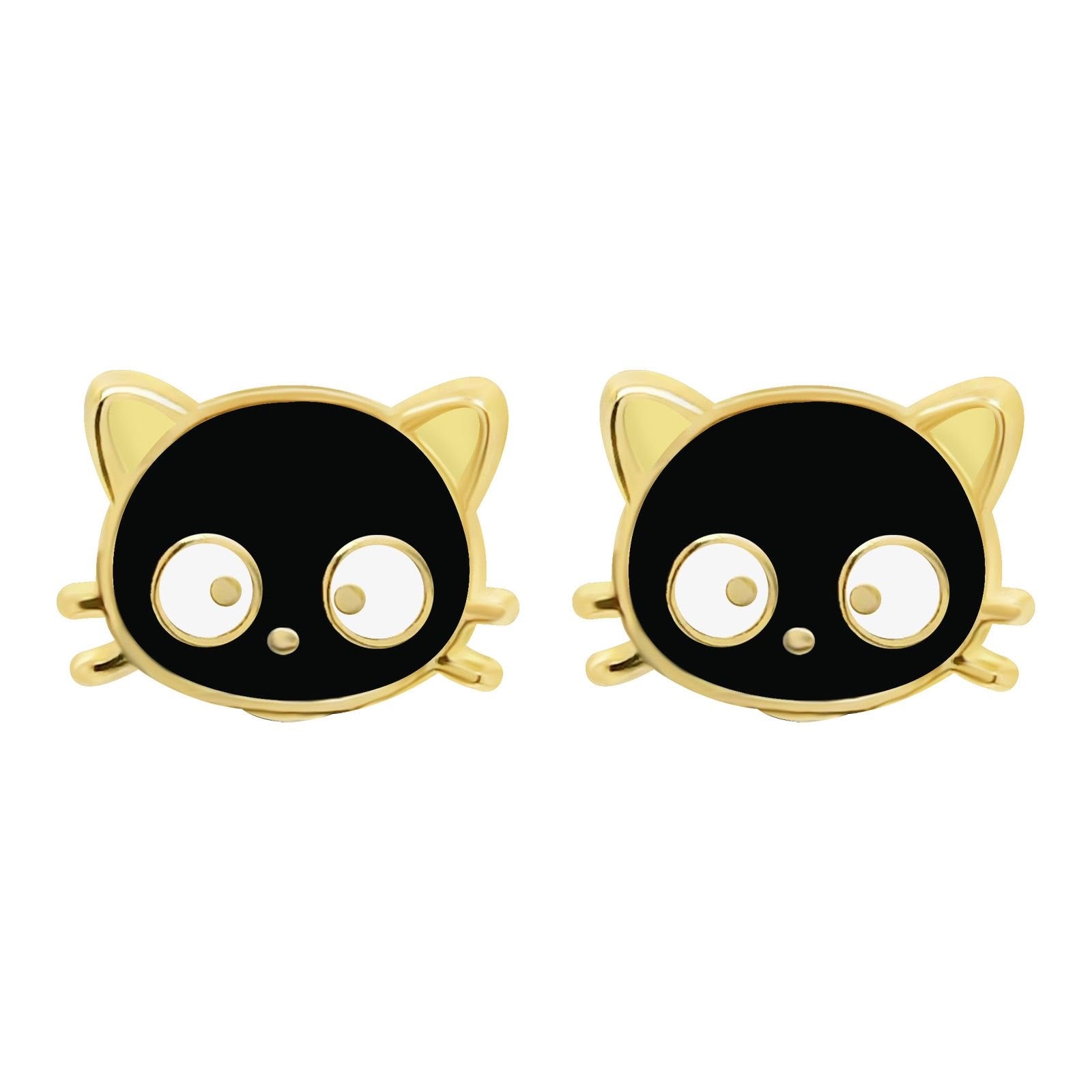 Broquel sanrio Chococatnesmaltado 10k ENTREJOYAS