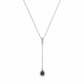 Collar cz Zafiro Gota .925 ENTREJOYAS