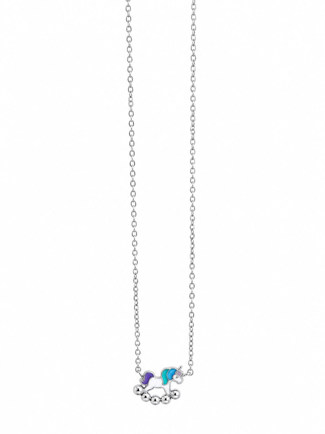 Collar Unicornio esmaltado plata .925 COLECCIÓN BAMBINA