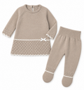 Conjunto de Punto con Pies mini Moño