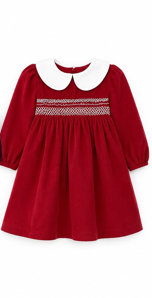 Vestido Terciopelo Cuello Redondo PETIT NENE