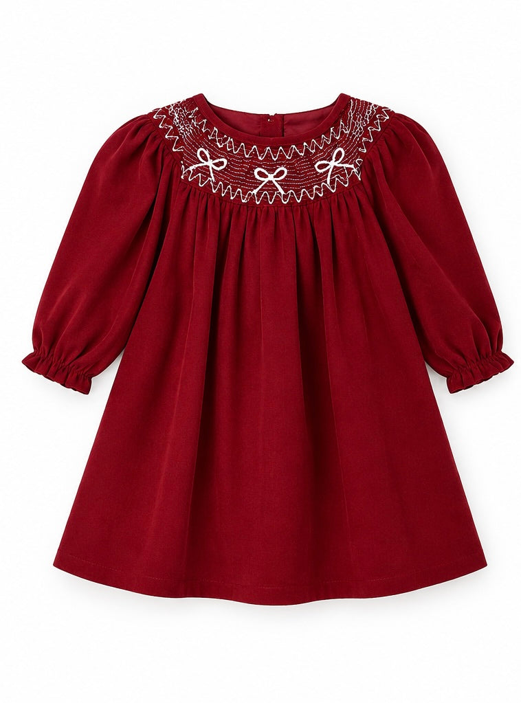 Vestido Terciopelo Rojo Coquette PETIT NENE