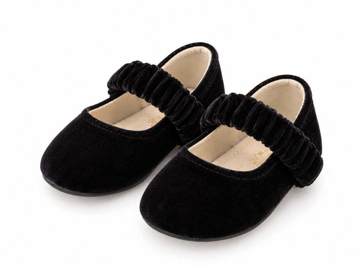 Zapatilla Oruga Terciopelo Negro PETIT NENE