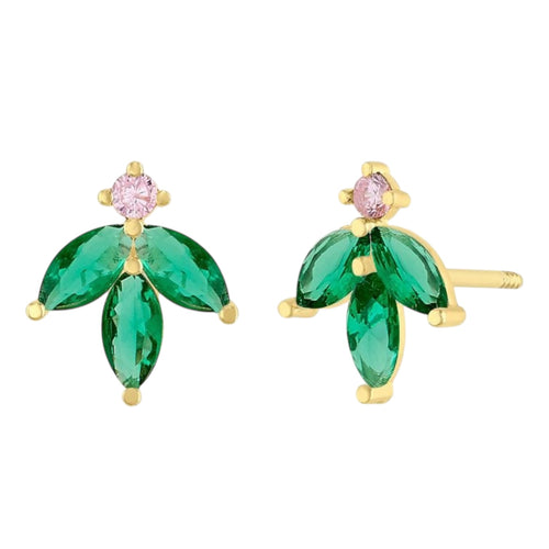 Broquel Marquisse Esmeralda Con Rosa ENTRE JOYAS