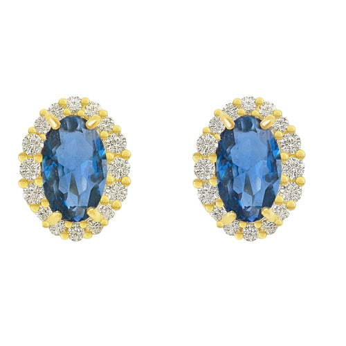 Broquel Jasmin Oval Zafiro ENTRE JOYAS