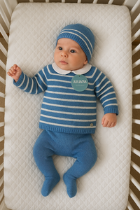 Conj. Rayado Cuello Azul Niza