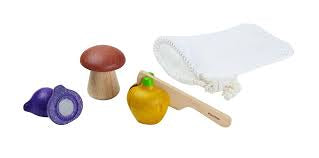 Veggie set (Costal 3 verduras y cuchillo de madera) BRUPA