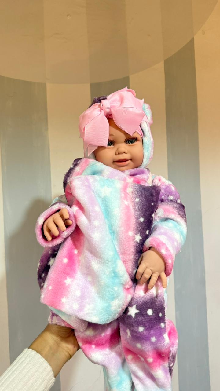 Muñecas Newborn con cobija y diadema ch, mediana y grande.