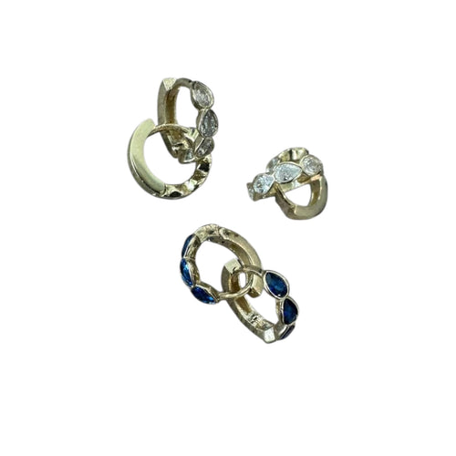 Mini Arracada Con Cz Blanca