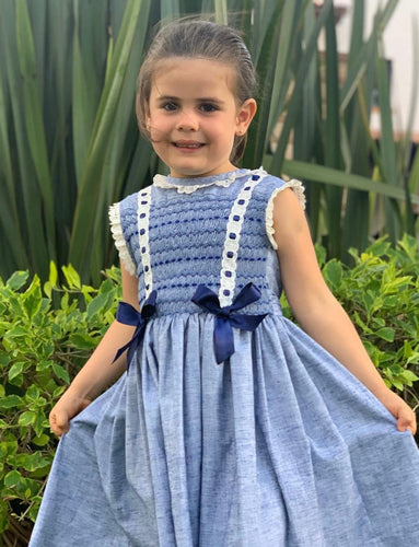 Vestido Moños Azul