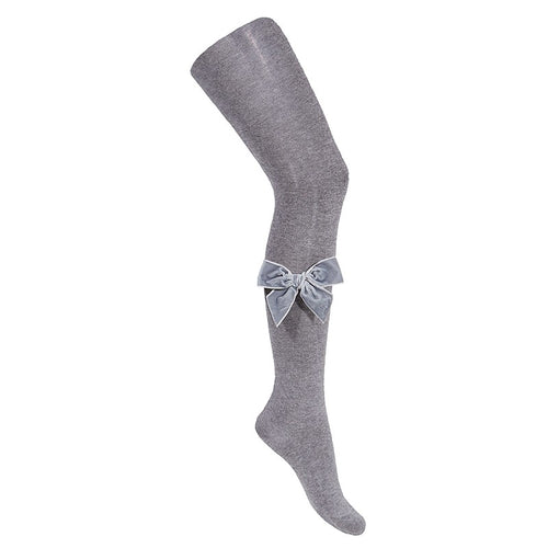 Malla con lazo lateral de terciopelo GRIS