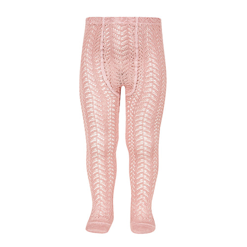 Leotardos perlé calados ROSA PALO