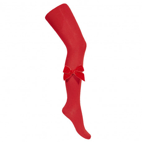 Malla con lazo lateral de terciopelo ROJO